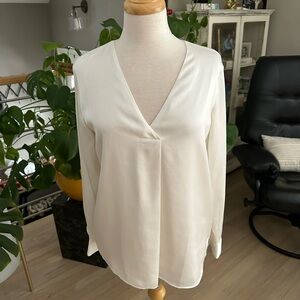 Banana Republic Cream V-Neck Blouse